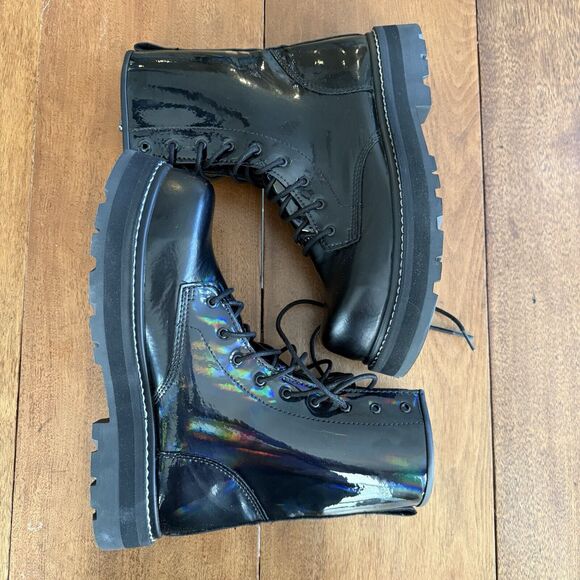 Avenger A704 Fortune Work Boots Carbon Toe Black Patent Leather Iridescent W 11 - Picture 4 of 11